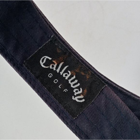 Callaway Golf Visor Hat Cap Well Worn Adjustable Discolored Blue Sun Golfer - Picture 6 of 9